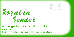 rozalia vendel business card